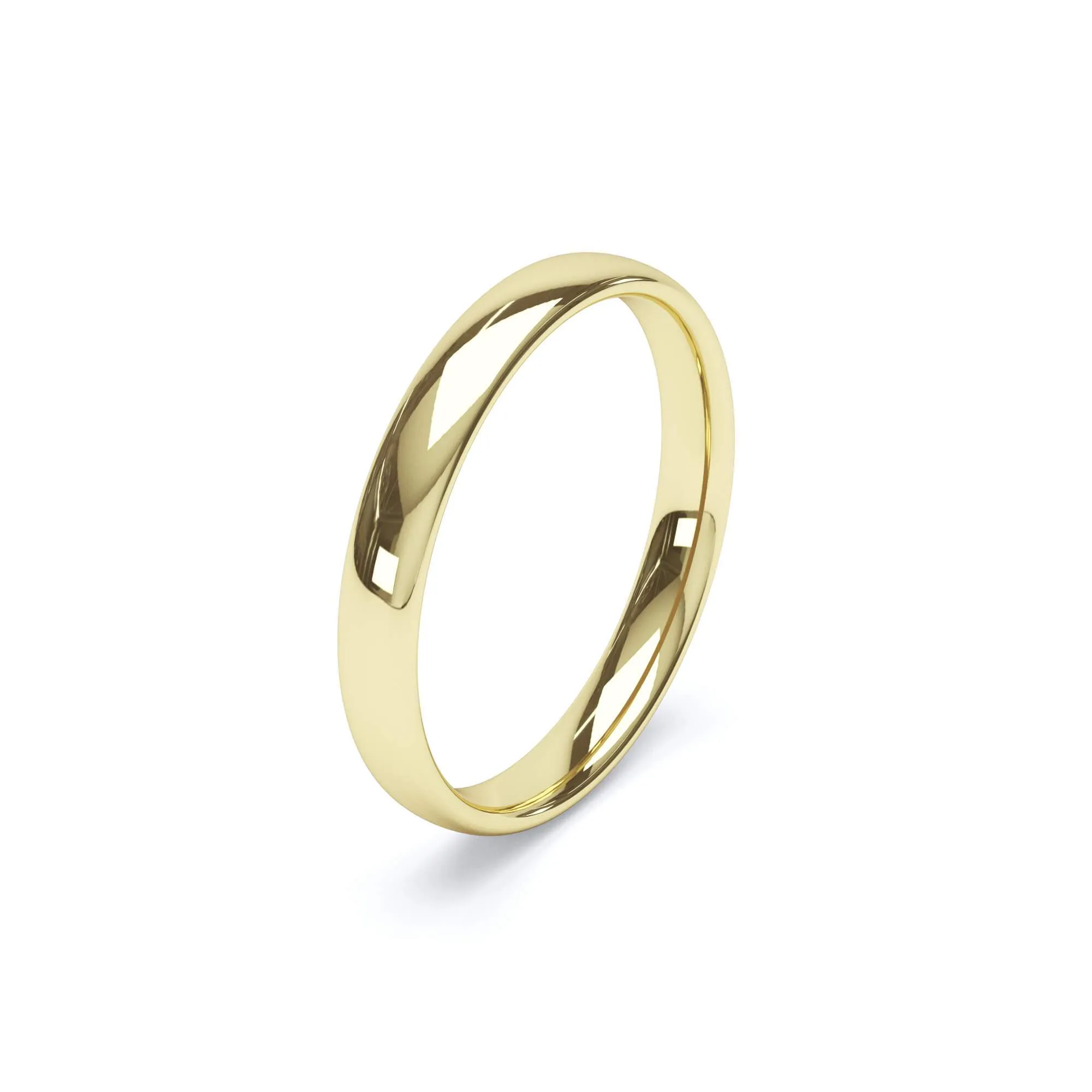 - Oval Profile Plain Wedding Ring 9k Yellow Gold