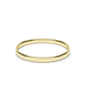 - Oval Profile Plain Wedding Ring 9k Yellow Gold