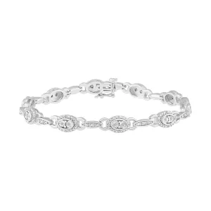 1/4 CTW Diamond Tennis 7.5-inch Bracelet in Sterling Silver