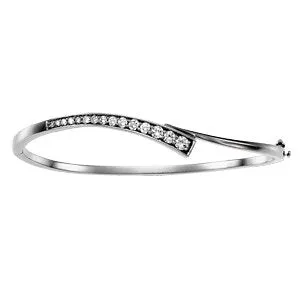 14K White 3/4 CTW Diamond Journey 6.5" Bracelet