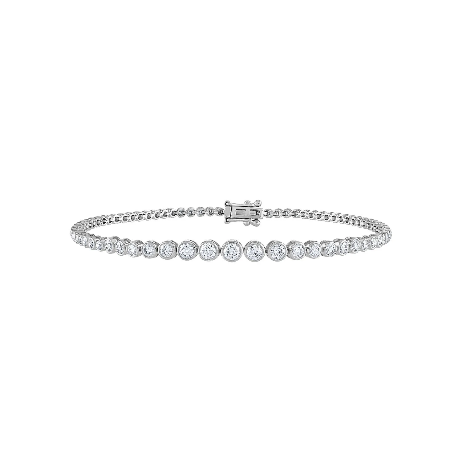 14KT GOLD DIAMOND BEZEL TENNIS BRACELET