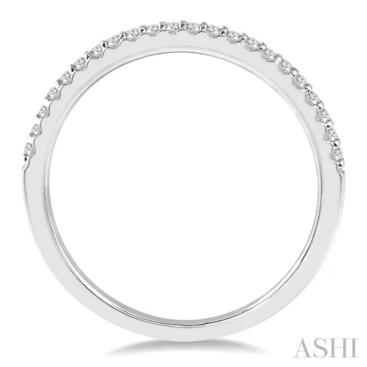 1/6 ct Round Cut Diamond Wedding Band in 14K White Gold