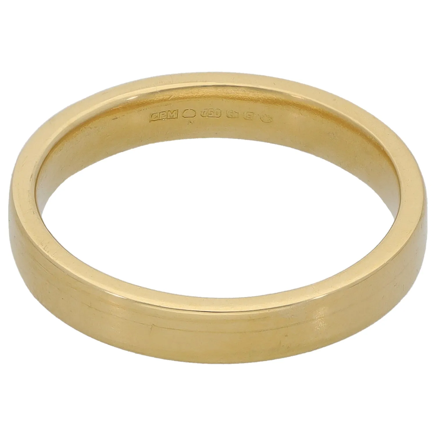 18ct Gold Plain Wedding Ring Size K