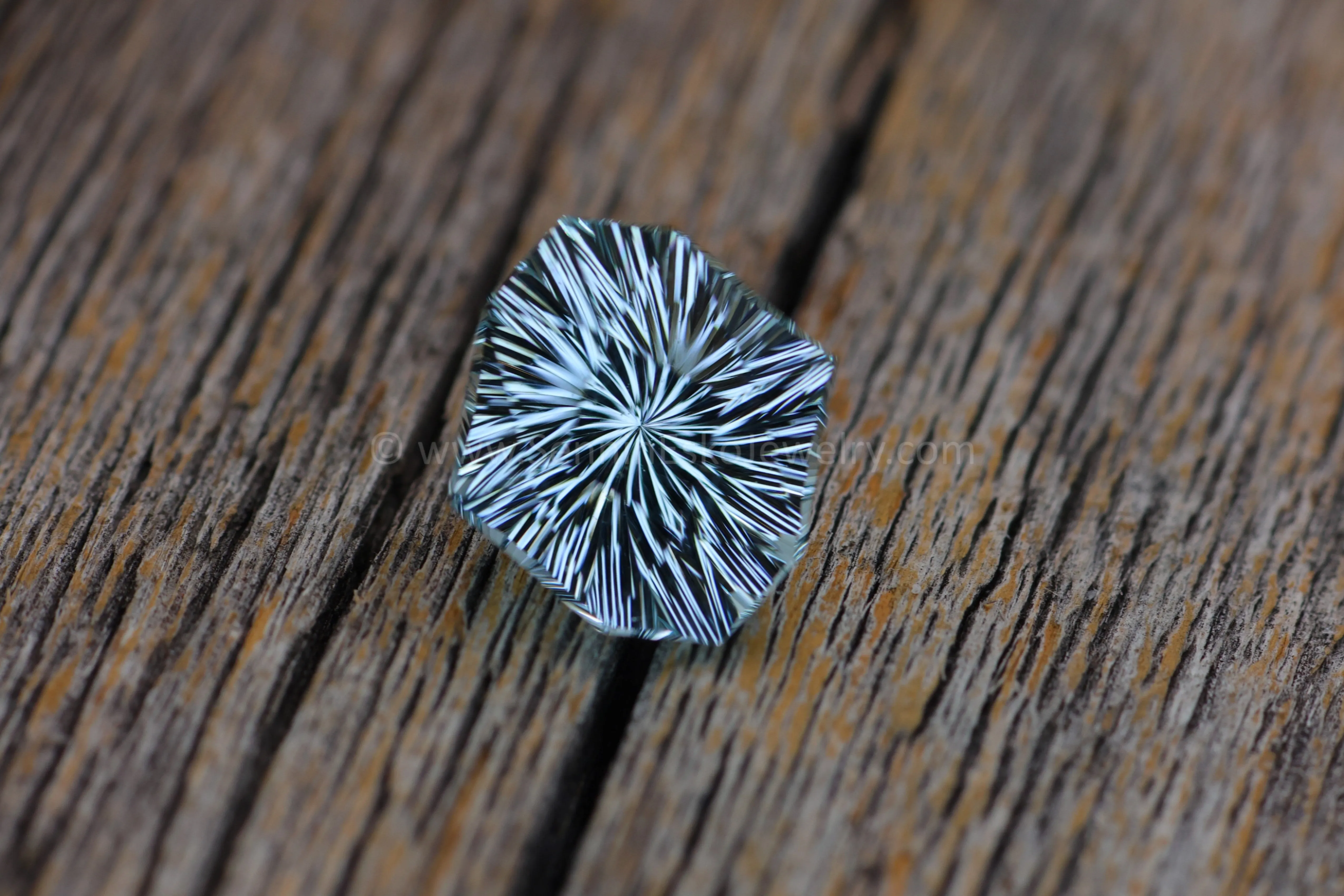 4 Carat Aquamarine Octagon - 11.9x10.9mm - Galaxy Cut