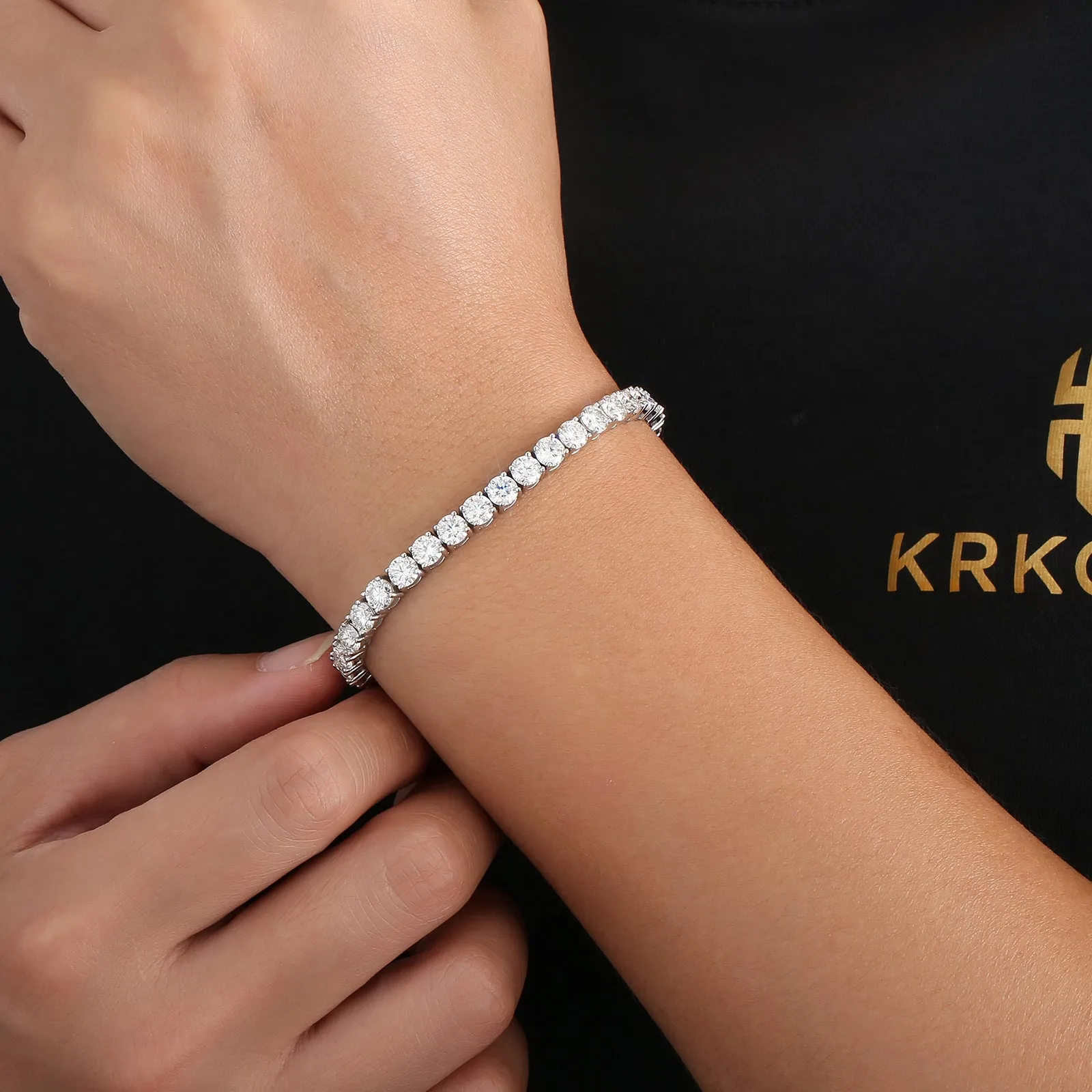 5mm Moissanite Tennis Bracelet S925 KRKC