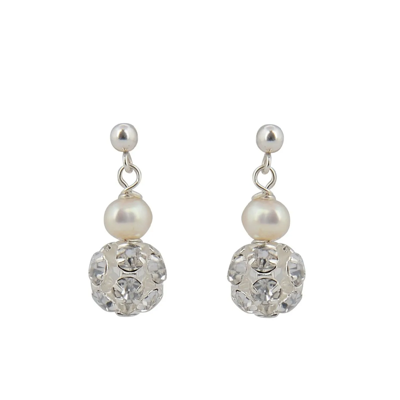 Abi Pearl and Diamante Bridal Earrings