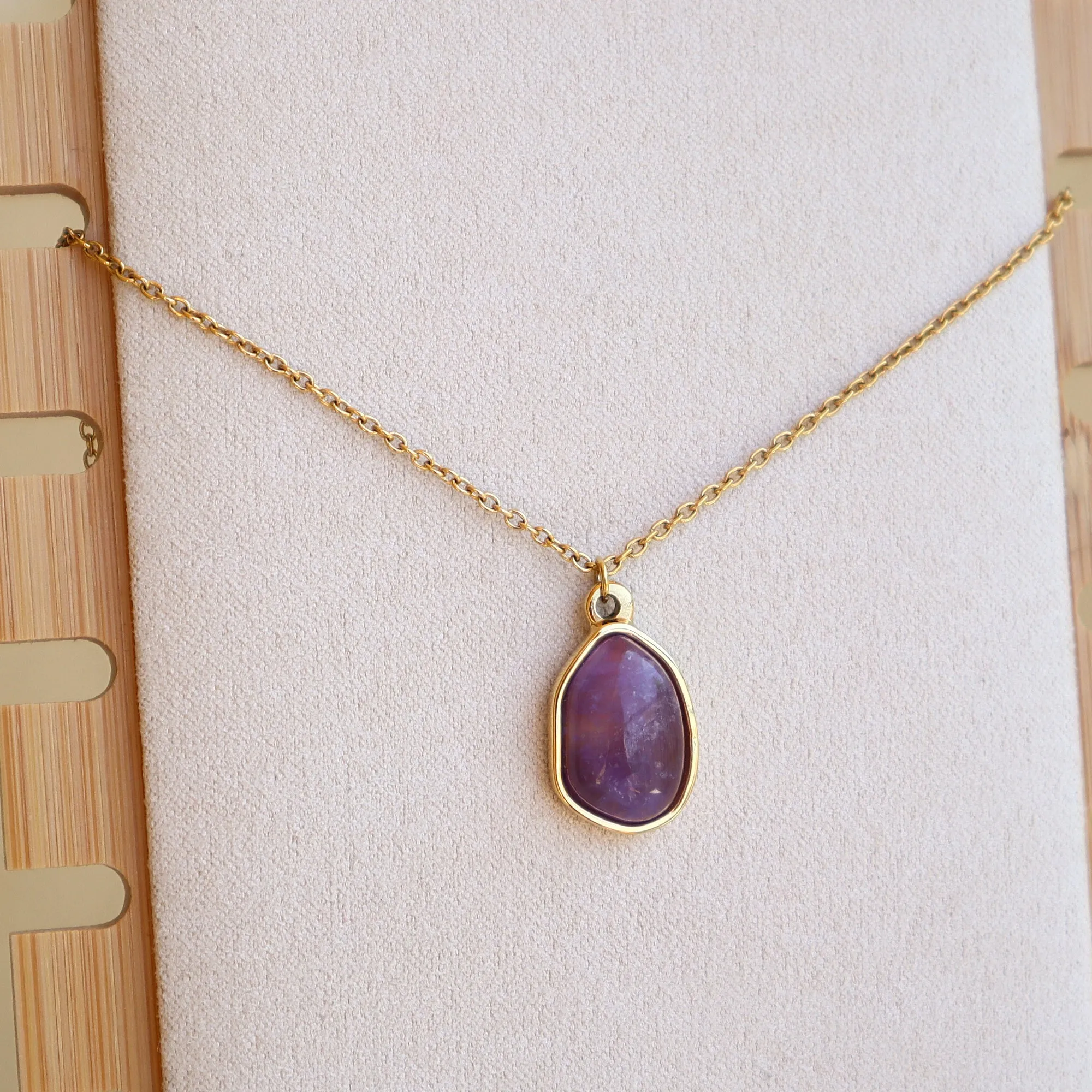 Amethyst Drop Necklace