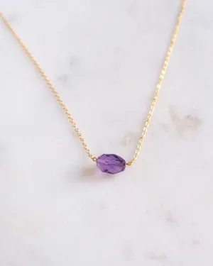 Amethyst One Point Necklace