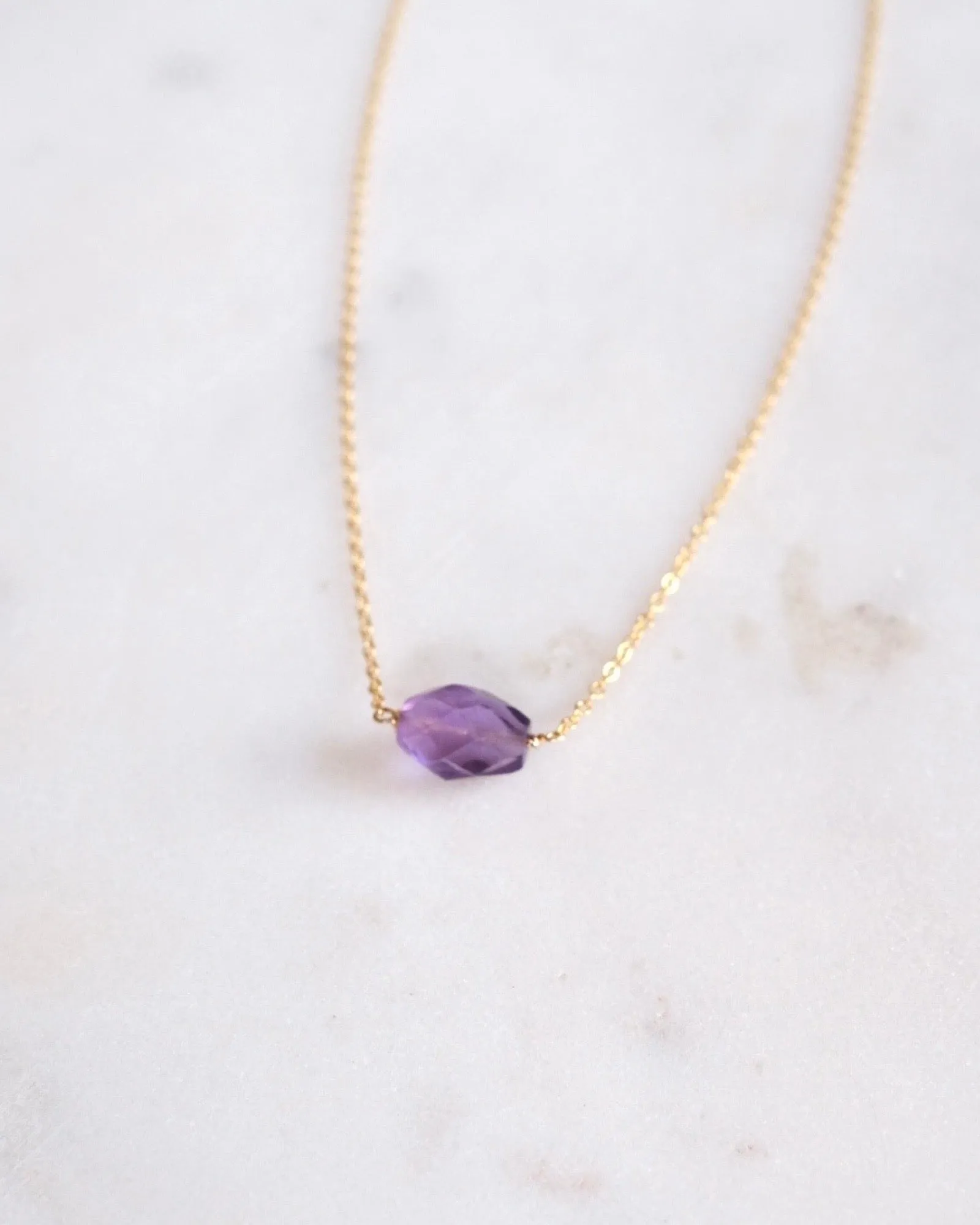 Amethyst One Point Necklace