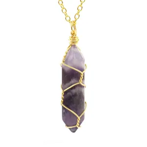 Ancient Infusions Amethyst Harmony Pendant: Embrace Tranquil Vibes and Spiritual Serenity