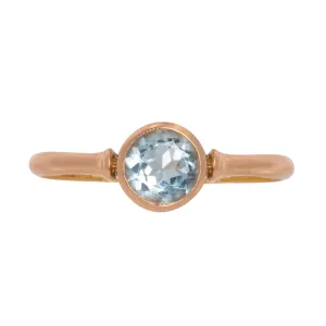 Antique 18ct Gold Aquamarine Solitaire Ring, 0.50ct