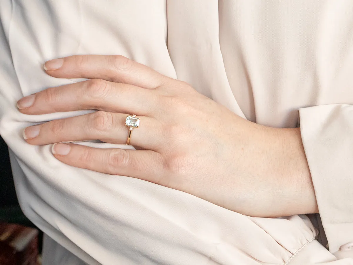 Aquamarine and Diamond Ring