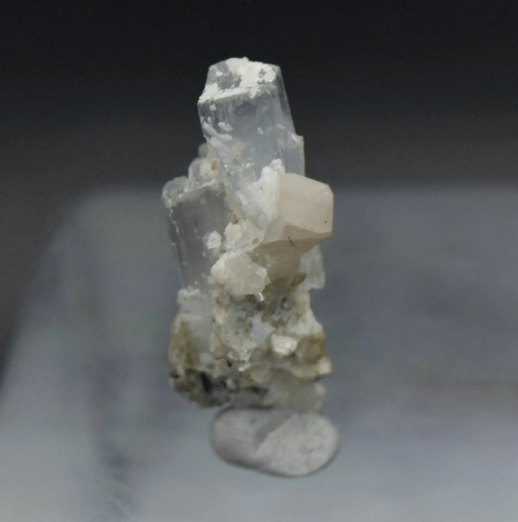 Aquamarine Crystal with Mica Mineral Specimen