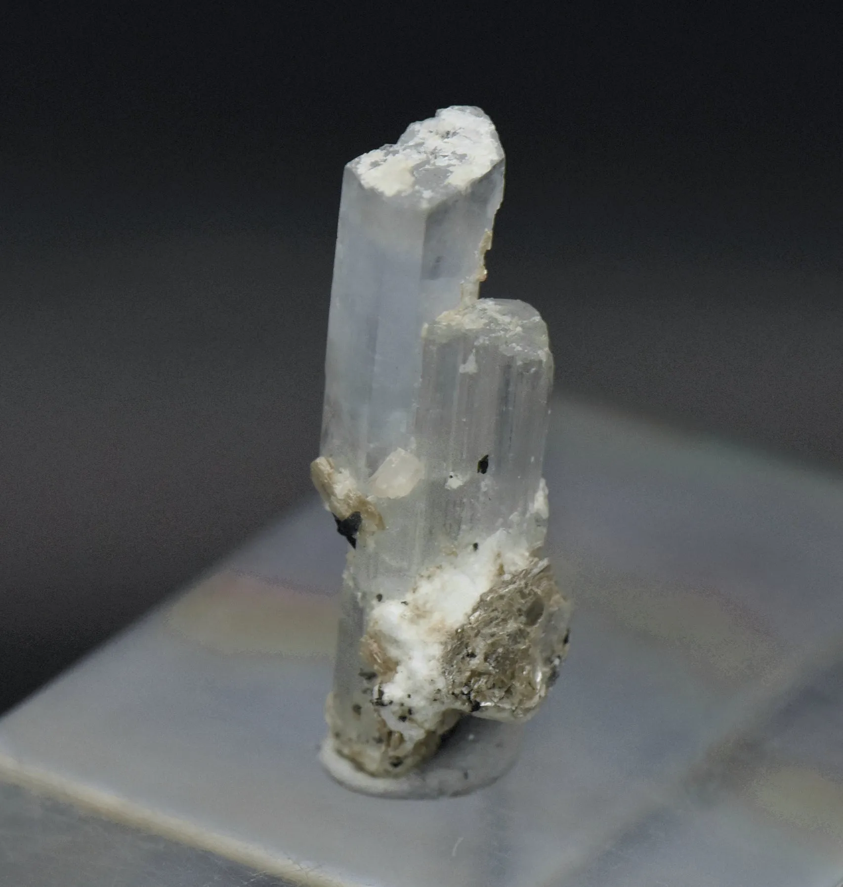 Aquamarine Crystal with Mica Mineral Specimen