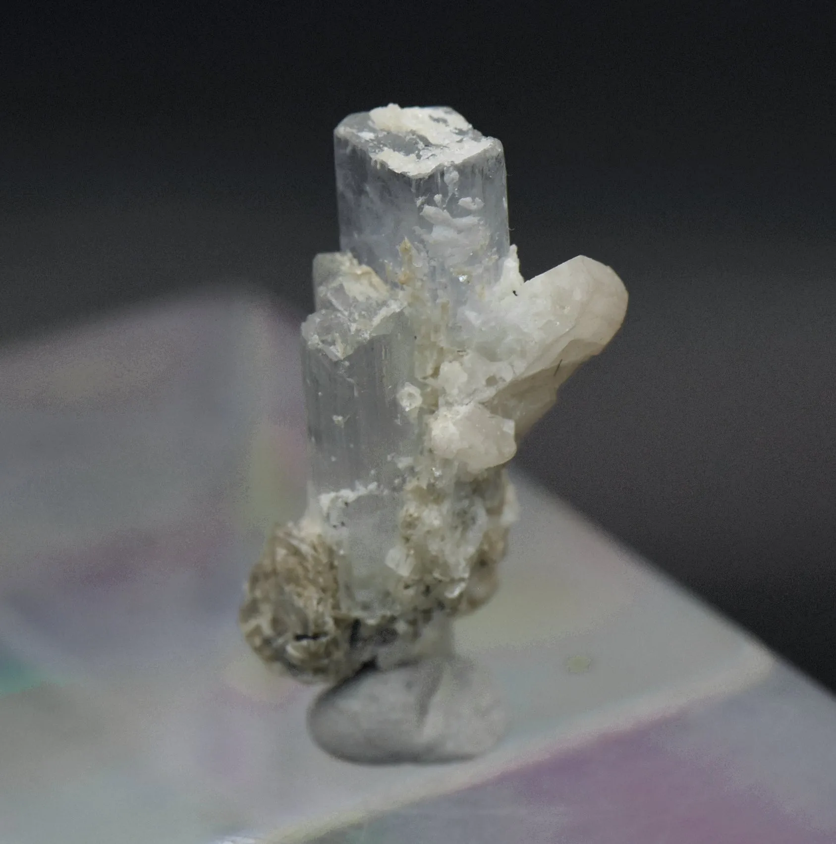 Aquamarine Crystal with Mica Mineral Specimen