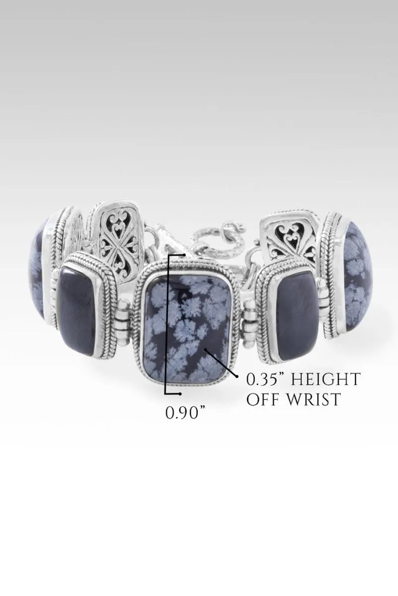 Be Content Bracelet™ in Snowflake Obsidian