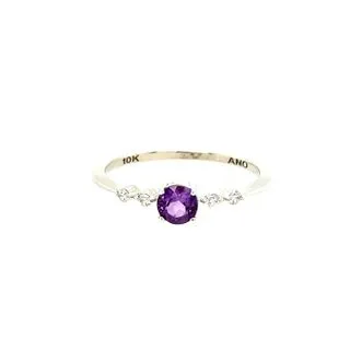 Birthstone Ring - Round Center