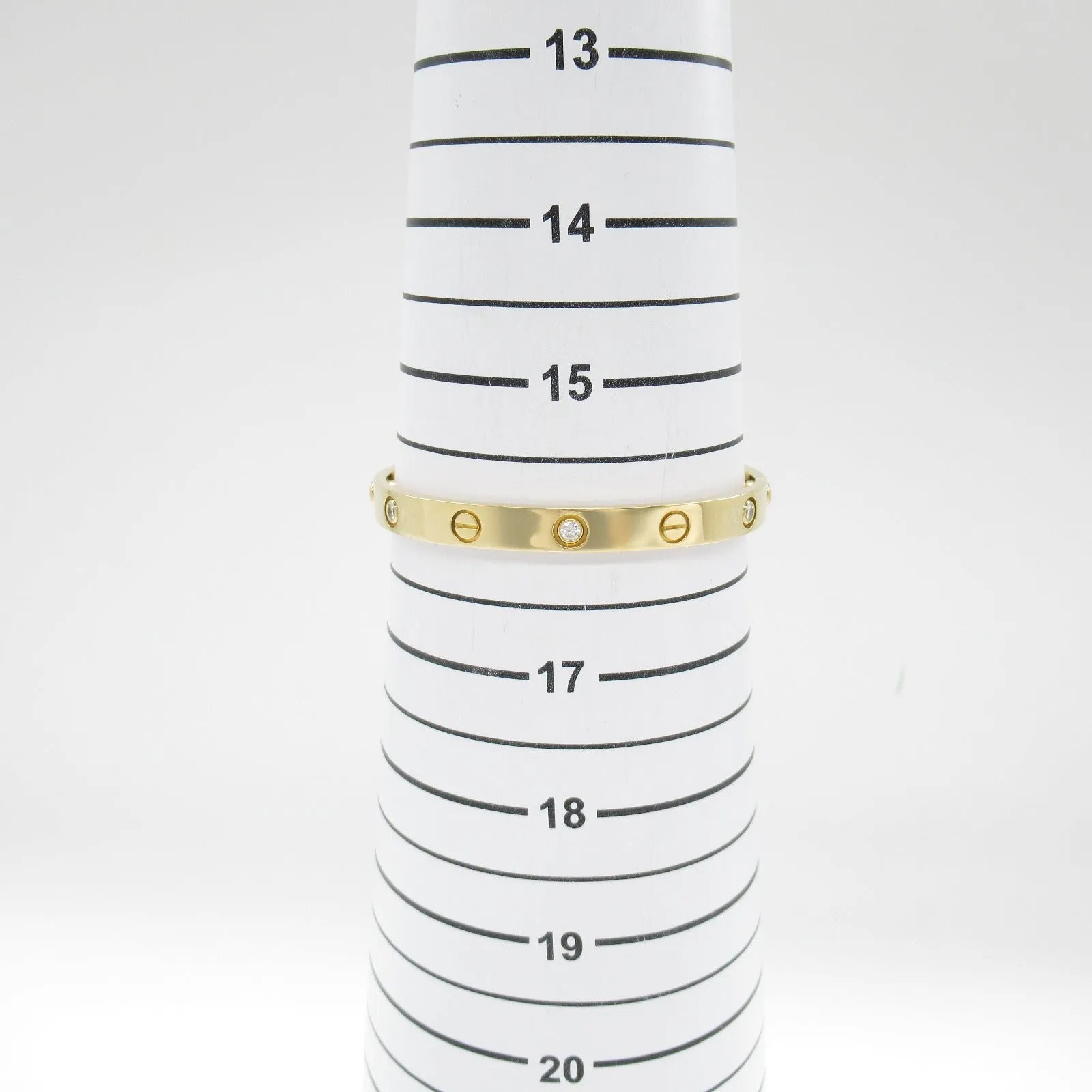 Cartier Love Half Diamond Bracelet K18 Gold