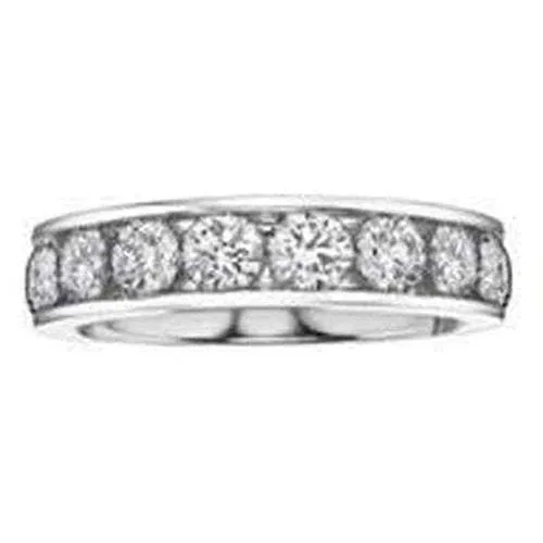 Channel set Brilliant Cut Wedding band