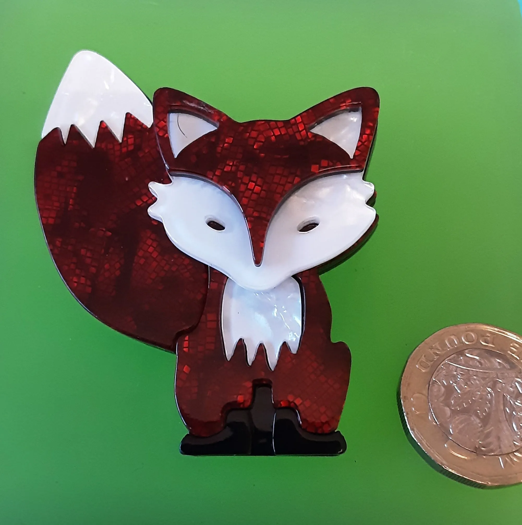 Cheeky Foxcub Brooch