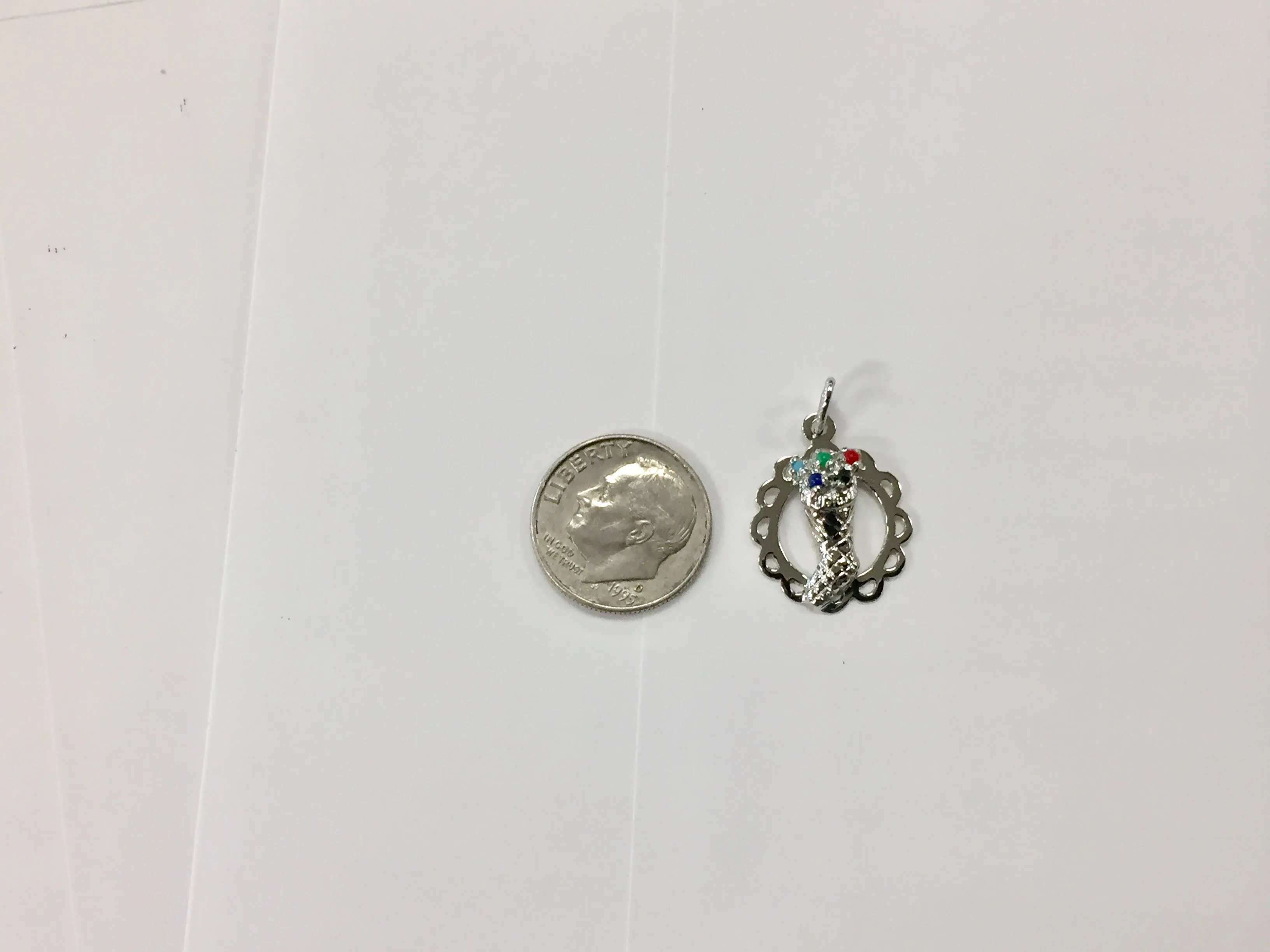 Christmas Stocking Silver Charm