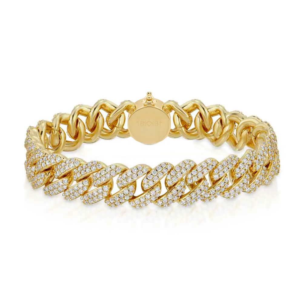 Diamond Cuban Link Bracelet 12mm