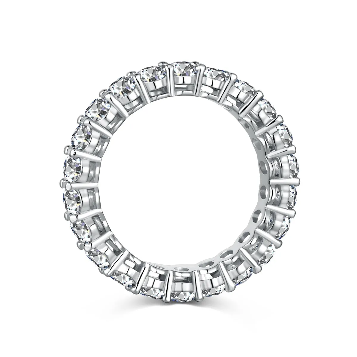 Diamond White Oval Cut Eternity Wedding Band