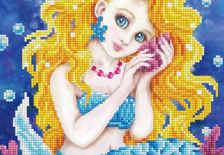 DIY Diamond Dotz Sounds of the Sea Mermaid Facet Art Bead Picture Kit