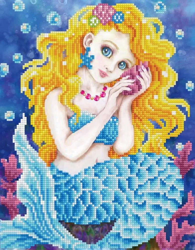 DIY Diamond Dotz Sounds of the Sea Mermaid Facet Art Bead Picture Kit