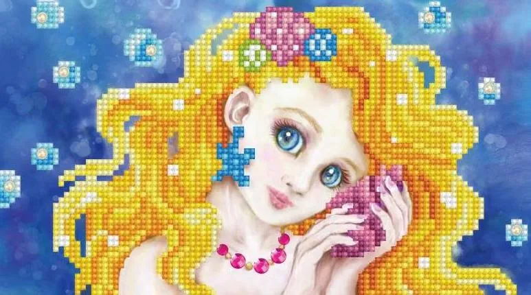 DIY Diamond Dotz Sounds of the Sea Mermaid Facet Art Bead Picture Kit