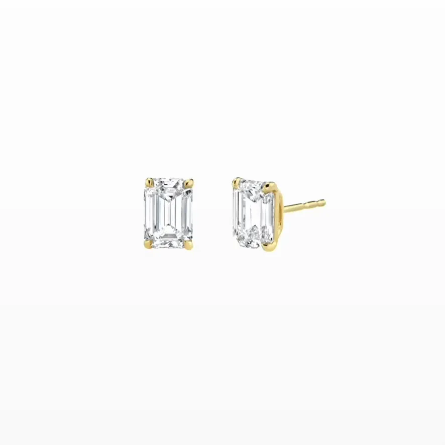 Emily Studs- Emerald Cut