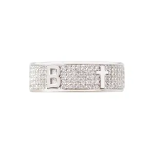 Fully Personalized Five Initials Unisex Wedding Diamond Ring