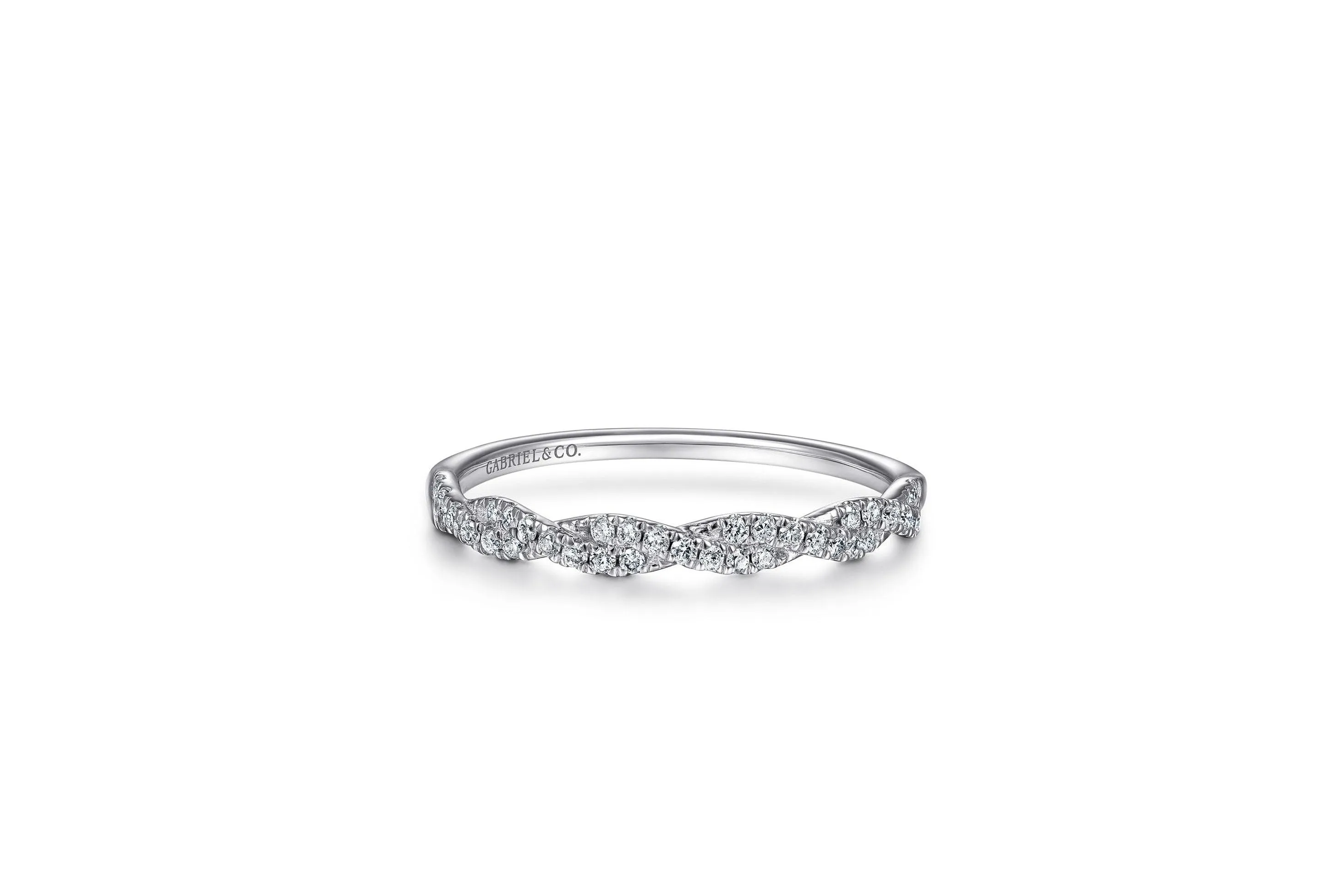 Gabriel & Co. Diamond Braided Wedding Band Ring