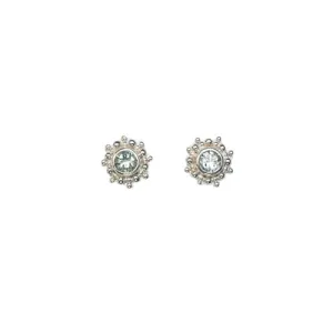 Green Aquamarine Seseh Stud Earrings