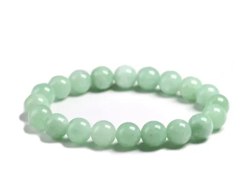 Green Aventurine stone, stretch cording, yoga, bracelet, jewelry.