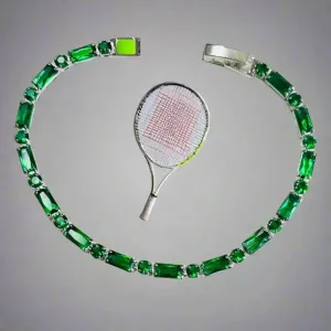 Green Cubic Zirconia Tennis Bracelet