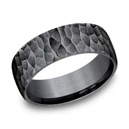 Hammered Tantalum Wedding Band