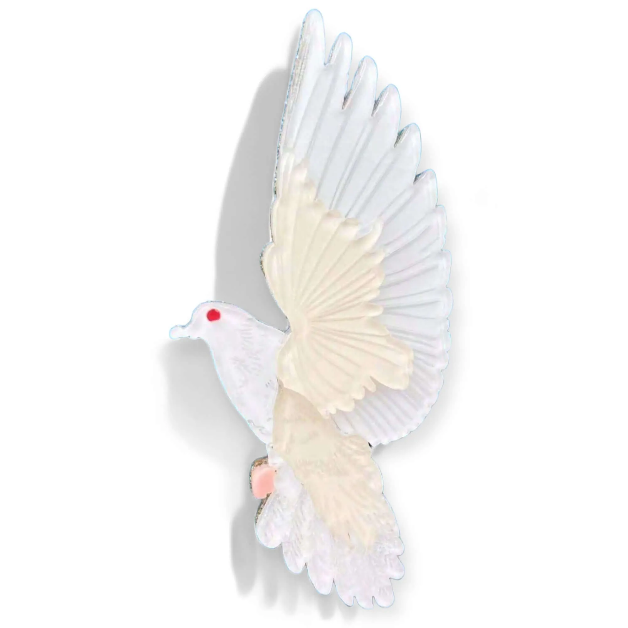 Handmade Acrylic Art Brooch - The Peaceful Dove