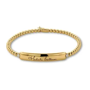 Hulchi Belluni Two-Tone Bangle Diamond Bracelet