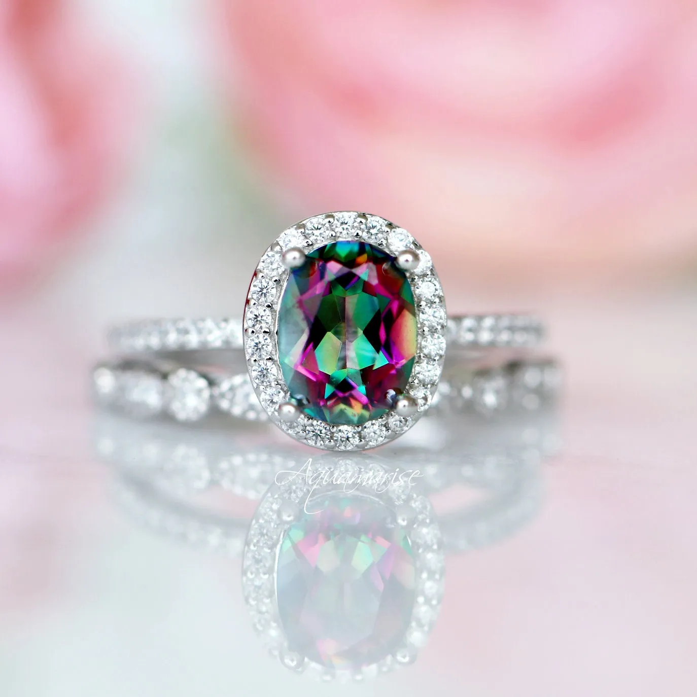 Iris Mystic Topaz Ring- Sterling Silver