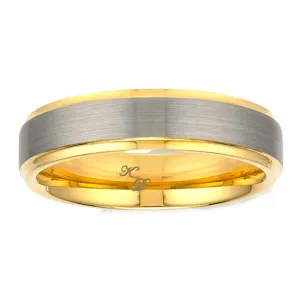 Kellee Designs Men's 6mm Tungsten Gold Wedding Band