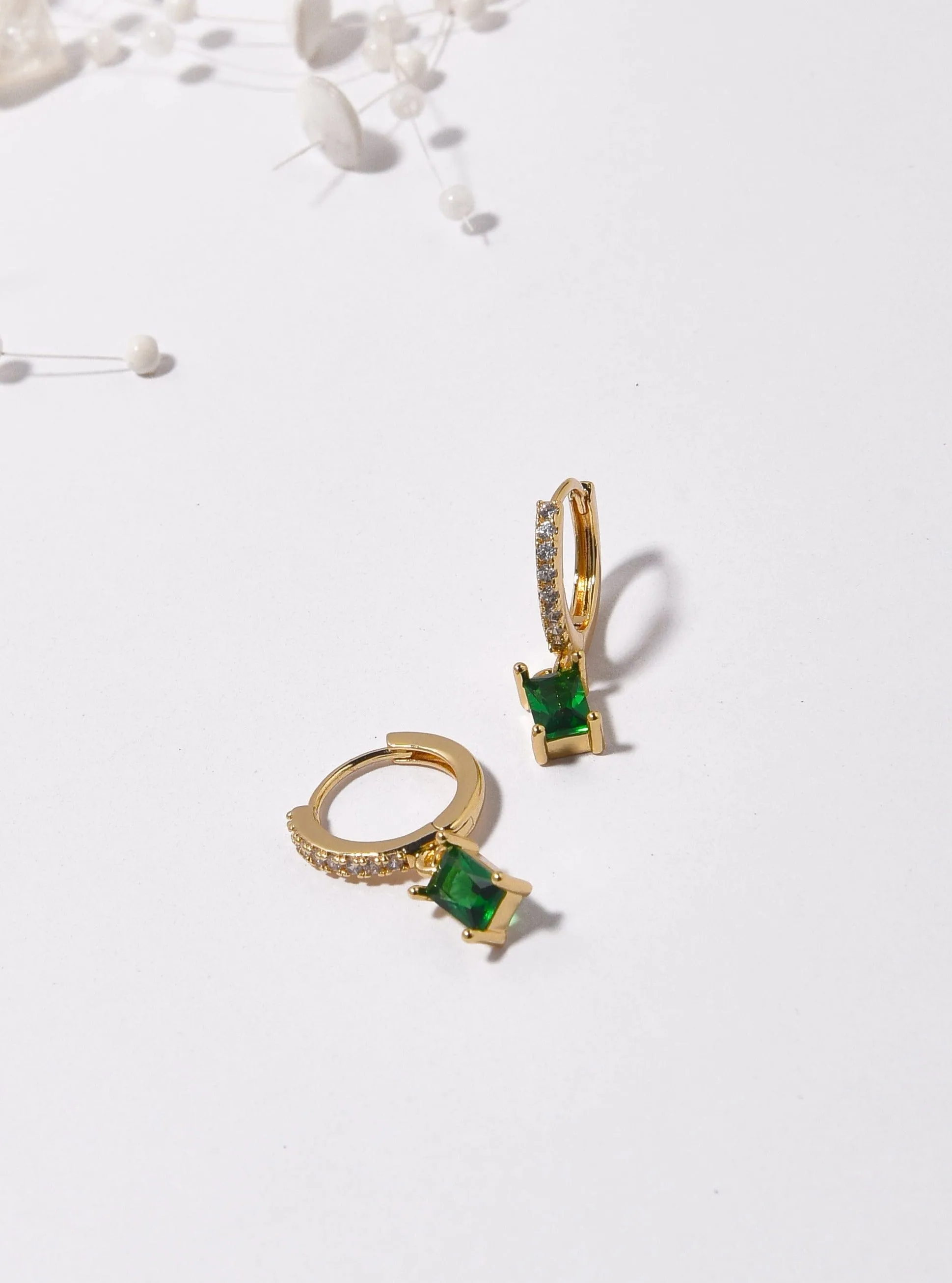 Klissaa Emerald Drop Earrings