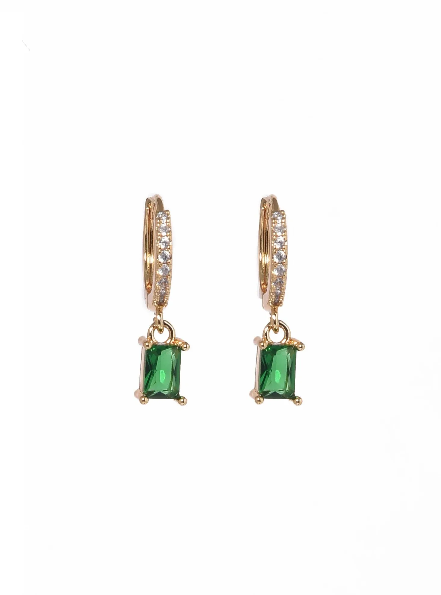 Klissaa Emerald Drop Earrings