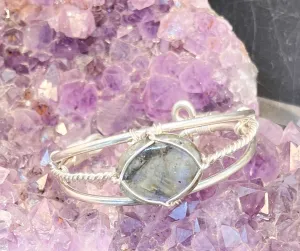 Labradorite Sterling Silver Wirewrapped Bracelet