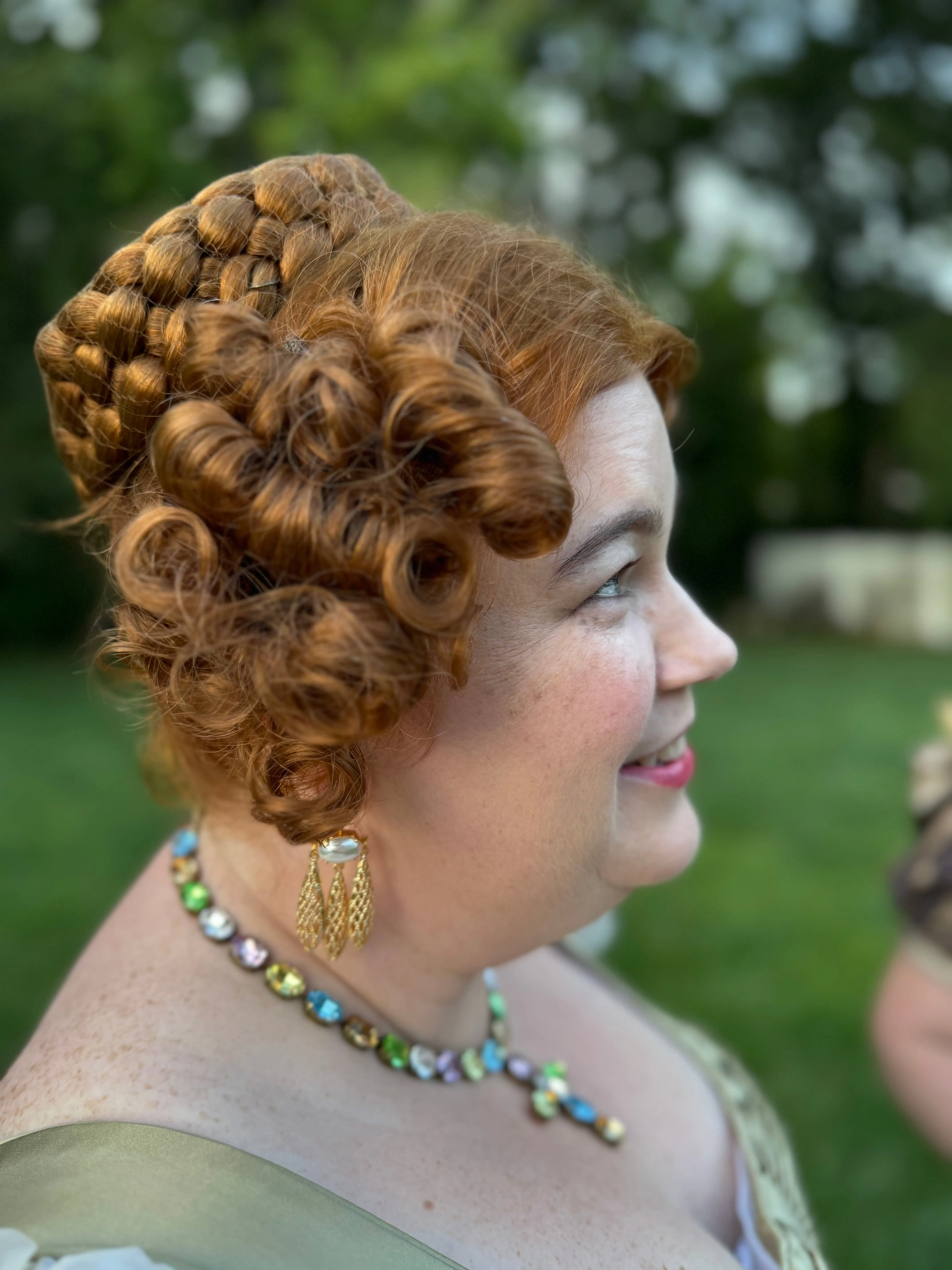 Large Girandole Filigree and Pearl Earrings