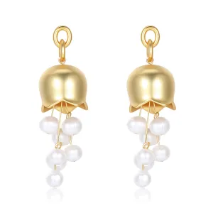 Lily of the valley pearl earrings