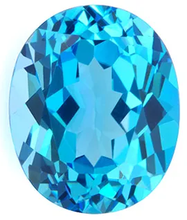 Loose 6.39ct OV Cut Blue Topaz