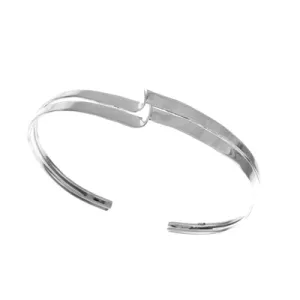 MM M4-123 THIN DOUBLE WAVE CUFF BRACELET