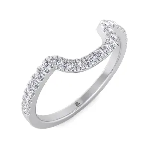 Monaco - Curved Pave Wedding Band (0.08 CT)