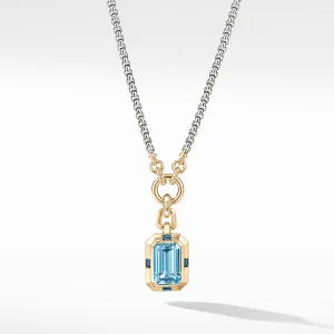 Novella Pendant with Blue Topaz and 18K Yellow Gold